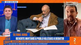 Pablo Iglesias responde a la invitación que le lanzó Pérez-Reverte para debatir en las nuevas jornadas sobre la Guerra Civil