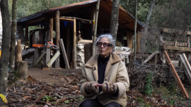 Yaya Buschcraft (70), la española que construye casas en medio del bosque: "Quiero morirme en una cabaña hecha por mí"