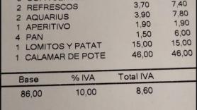 El camarero le recomienda un plato fuera de carta y cuando llega el ticket se lleva la sorpresa de su vida