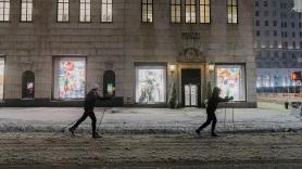 De esquís en Manhattan a Central Park blanco: las imágenes de la nevada histórica en Nueva York