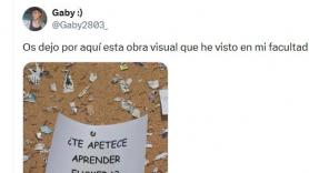 El cartel que han colgado en una facultad de la UCM para ofrecer clases en euskera es toda una obra de arte