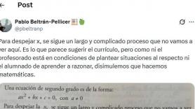 Un profesor de Matemáticas ve esto en un libro de texto y saca una conclusión inmediata