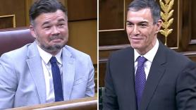 Sánchez pilla descolocado a Rufián con esta alusión en el Congreso: "No sé si quiere responder"