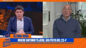 A Xavier Sardà le pilla la muerte de Antonio Tejero en directo: su cara cuando se entera lo dice todo