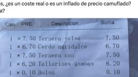 Pide a domicilio en un restaurante chino y en el ticket ve un cobro extraño: "¿Un coste real o es un inflado de precio?"