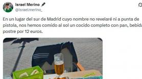 Da envidia a media España con el cocido que ha pedido en un restaurante de Madrid: le ha costado 12 euros