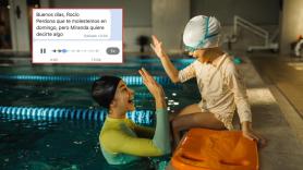 Una alumna de 10 años le manda un enternecedor audio a su profesora de natación que dice mucho del trabajo que ha hecho con ella