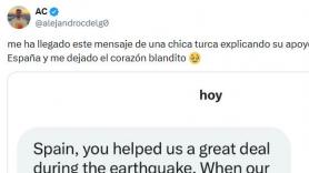 Muestra el mensaje directo que le ha enviado una mujer turca sobre España: es para estar muy orgullosos