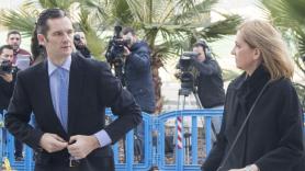 La infanta Cristina, 'cara a cara' con Iñaki Urdangarin y Ainhoa Armentia en Barcelona