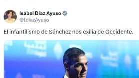 Ayuso publica este tuit sobre Sánchez y la réplica de un investigador de la Universidad de Harvard no la vieron venir ni en Sol