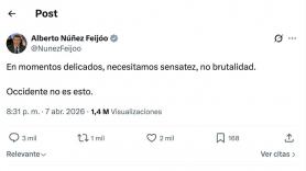 Este tuit de Feijóo sobre la guerra lleva miles y miles de reacciones: la más sonada, la de Rufián