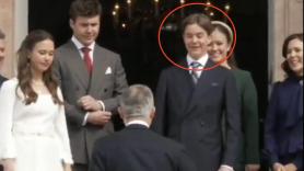 El príncipe Vincent de Dinamarca ve llegar a Felipe VI y hace un gesto que está dando que hablar dentro y fuera de España