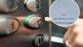 Un vecino denuncia con este cartel lo que le pasa al coger el ascensor: la respuesta de otro es el ejemplo perfecto de falta de civismo
