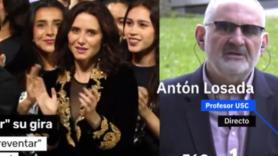 Ayuso dice que ha sido invitada "en la inmensa mayoría" del viaje a México y Antón Losada lo resume todo en un minuto