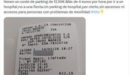 Paga 12 euros en menos de tres horas y abre el debate sobre el precio del parking en los hospitales