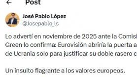 El tuit del presidente de RTVE al director de Eurovisión horas antes de la final: "Un insulto flagrante a los valores europeos"