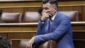 Rufián confiesa estar "jodido" por la imputación a Zapatero: "Si es verdad, es una mierda; si no, una mierda aún mayor"