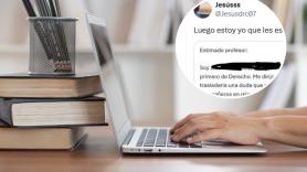 Arrasa al mostrar el correo que le ha mandado a su profesor: el estilo con el que lo ha escrito llama la atención