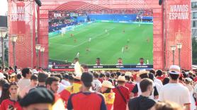 Las altas temperaturas obligan a cancelar la emisión del partido de la selección española en Colón