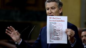 Feijóo señala a Sánchez como el "nexo político corruptor": "La corrupción es usted"