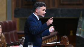 Rufián recuerda las negociaciones con Ábalos para la investidura de Sánchez y le pregunta tajantemente: "¿Usted lo sabía?"