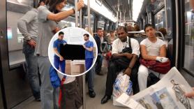 Mathieu, 27 años, multado con 200 euros por llevar una televisión en el metro: "Te invitan a usar el transporte público y pasa esto"