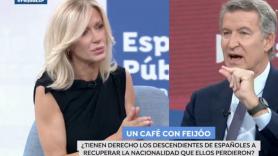 Óscar Puente se fija en lo que hace Feijóo en su entrevista con Susanna Griso cuando "se está tragando una bola de las que suelta"