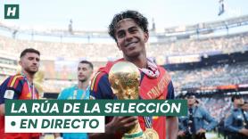 Vídeo en directo de la rúa de la selección española tras ganar el Mundial 2026