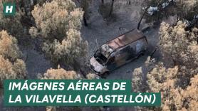 Las impactantes imágenes aéreas que muestran los daños provocados por el incendio en La Vilavella (Castellón)