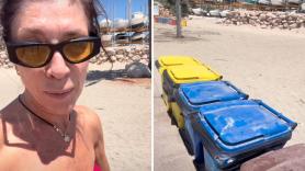 La actriz Eva Isanta va a darse un baño a la playa y denuncia lo que encuentra en el agua: "Las vacaciones también son un buen momento para cuidar el planeta"