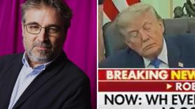 El irónico tuit de Jordi Évole nada más ver esta última y muy comentada imagen de Trump: "Practicando para no mirar al sol"