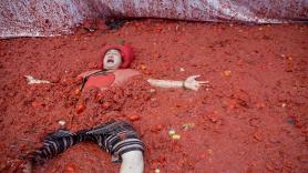 Los 150.000 kilos de la Tomatina viajan 550 kilómetros desde Badajoz: tomates cultivados a propósito para llegar "blanditos" a la batalla