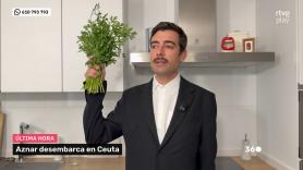 El humorista Marc Biarnés se trasforma en Aznar a su llegada a Ceuta: "Recordad siempre que el que pueda hacer que haga"