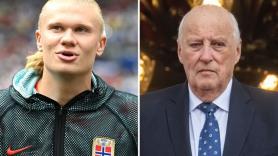 La comentada despedida de Haaland al rey Harald de Noruega: "Fue un honor conocerte"