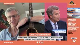 Feijóo reacciona a su "gemelo" estadounidense, el músico Cash Stevens: "Me gusta cantar, pero yo no cantaría"