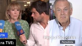 La cara que se le ha quedado a Pedro Piqueras tras escuchar a Esperanza Aguirre: "Me parece algo fuera de lo normal"