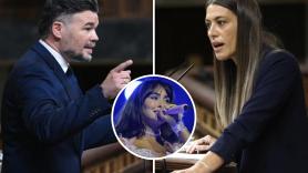 Miriam Nogueras ve lo que dice Aitana en su concierto en Barcelona del catalán y acaba a la gresca con Gabriel Rufián