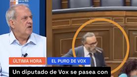Un diputado de Vox se pasea por el Congreso con un puro y Javier Aroca valora la escena: "Es una persona que tiene antecentes en la misma línea"