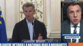 Joaquim Bosch aclara si la propuesta de Feijóo de retirar la nacionalidad a extranjeros que cometan delitos graves es posible: "También es retirar la condición de europeo"