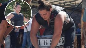 Estefanía, 23 años, levanta una piedra de 166 kilos y bate el récord femenino de levantamiento de piedra: "A esto no te puedes dedicar profesionalmente"