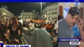 Carlos Bardem, tras ir a la acampada en Sol por la vivienda: "Esto es un antes y un después"