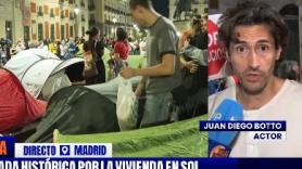El discurso de Juan Diego Botto tras ir a la acampada en Sol del que tomar nota: "Hay un lugar de este país donde el Estado no llega"