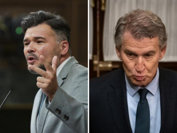 Gabriel Rufián, en una imagen de archivo, junto a Alberto Núñez Feijóo