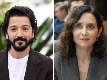 Fotomontaje de Diego Luna e Isabel Díaz Ayuso.