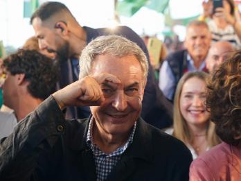 El expresidente del Gobierno español, José Luis Rodríguez Zapatero, participa en un acto de campaña en Cártama (Málaga), el 1 de mayo de 2026.