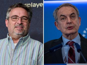 El periodista Jordi Évole y el expresidente José Luis Rodríguez Zapatero.