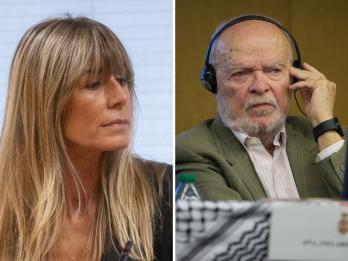 Begoña Gómez, la mujer del presidente del Gobierno, y José Antonio Martín Pallín, magistrado emérito del Tribunal Supremo