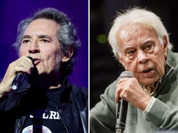 El cantautor Miguel Ríos y el expresidente del Gobierno, Felipe González.