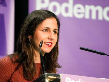 Ione Belarra, en un acto de campaña en Valladolid el 7 de marzo de 2026.