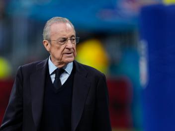 Florentino Pérez, en una imagen de archivo en el Santiago Bernabéu.